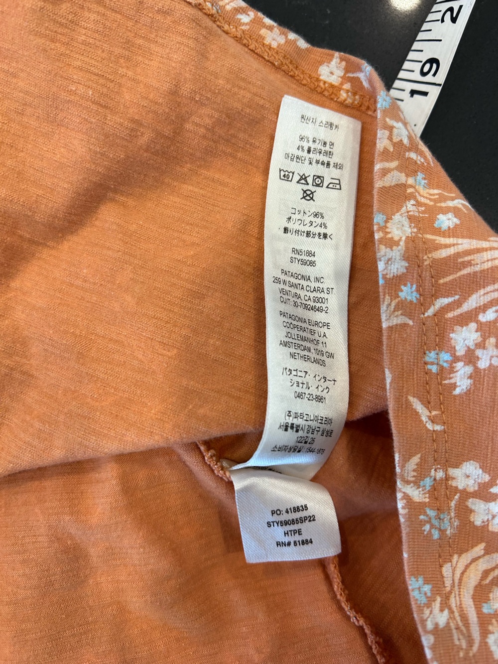 Patagonia Amber Dawn Dress Knee-Length Casual Organic Cotton Toasted Peach Small - Picture 6 of 9